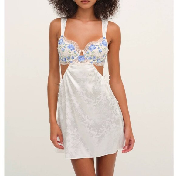 NEW FOR LOVE AND LEMONS FESTIVAL ROSE SLIP DRESS SIZE S - Picture 1 of 10